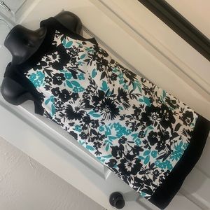 Jessica Howard 12 sleeveless dress, teal black white